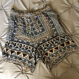High waisted shorts boho